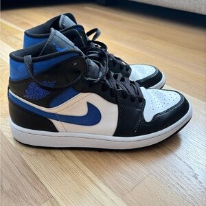 Nike Black and Blue High-Top Sneakers